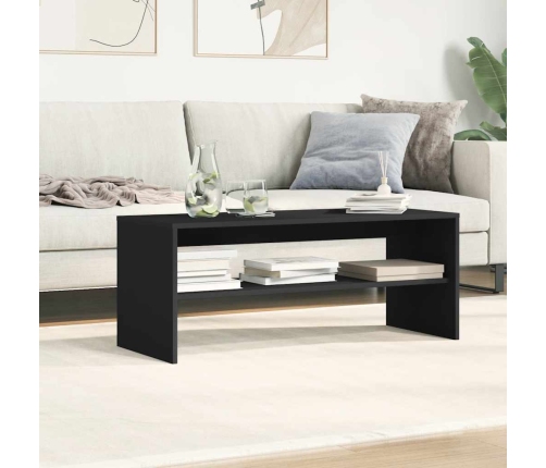 Mueble para TV madera contrachapada negro100x40x40 cm