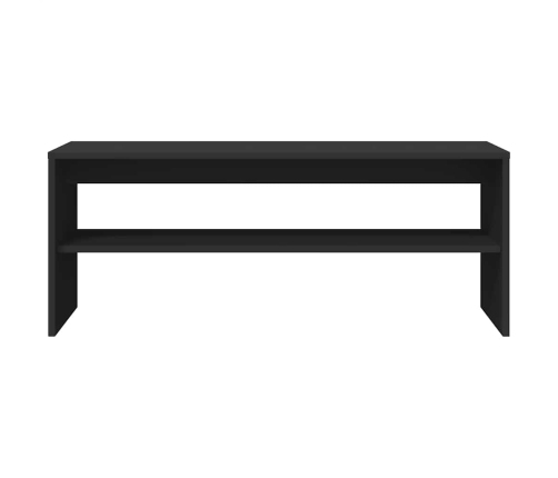 Mueble para TV madera contrachapada negro100x40x40 cm