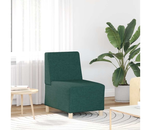 Sillón Sofá Tela Verde Oscuro 55 cm