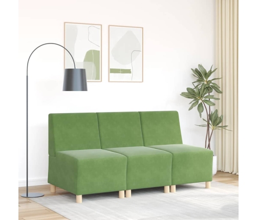 Sillón sofá verde claro 55 cm terciopelo