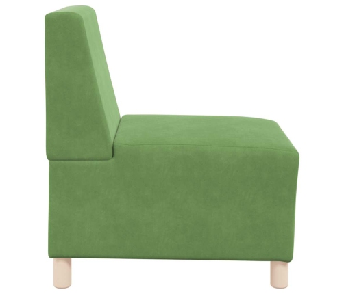 Sillón sofá verde claro 55 cm terciopelo