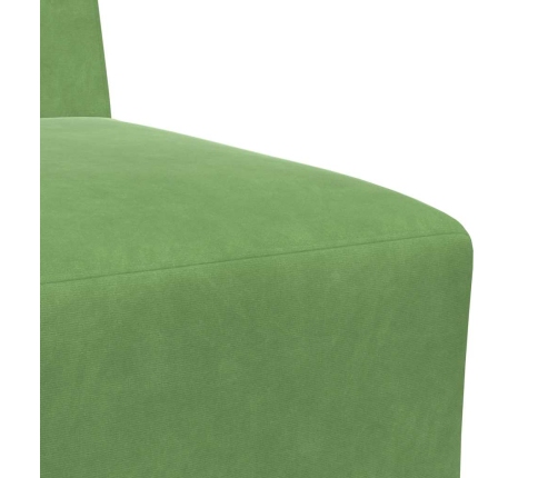 Sillón sofá verde claro 55 cm terciopelo