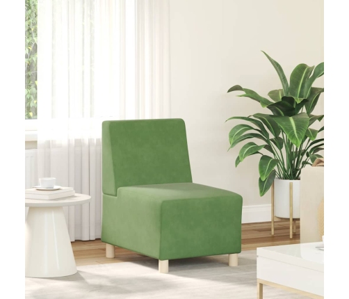 Sillón sofá verde claro 55 cm terciopelo