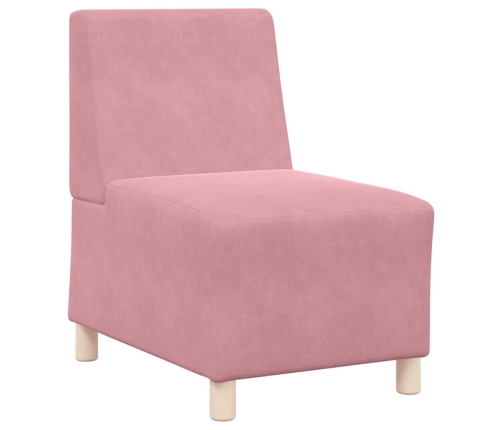 Sillón de terciopelo rosa 55 cm