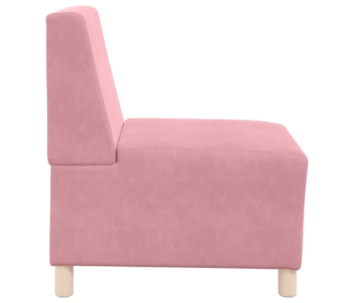 Sillón de terciopelo rosa 55 cm