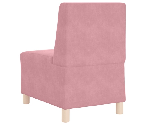 Sillón de terciopelo rosa 55 cm