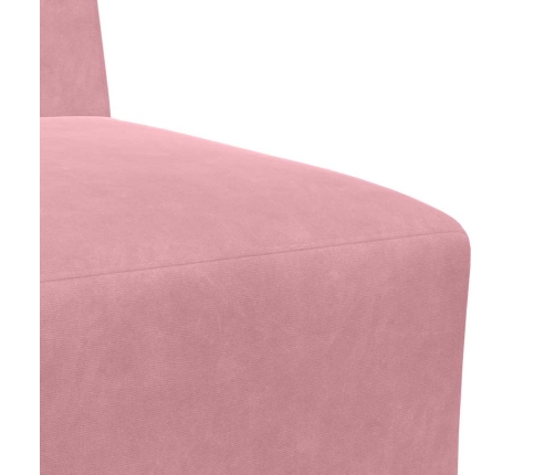 Sillón de terciopelo rosa 55 cm