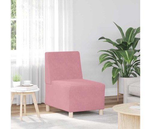 Sillón de terciopelo rosa 55 cm