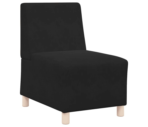 Sillón de terciopelo negro 55 cm