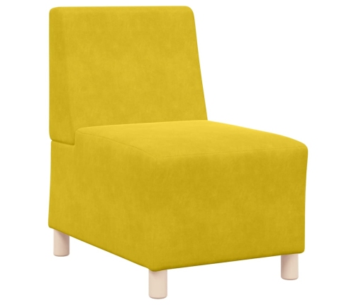 Sillón de terciopelo amarillo 55 cm