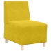 Sillón de terciopelo amarillo 55 cm