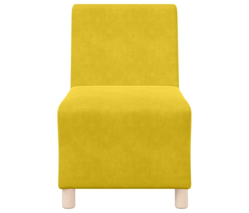 Sillón de terciopelo amarillo 55 cm