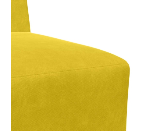 Sillón de terciopelo amarillo 55 cm