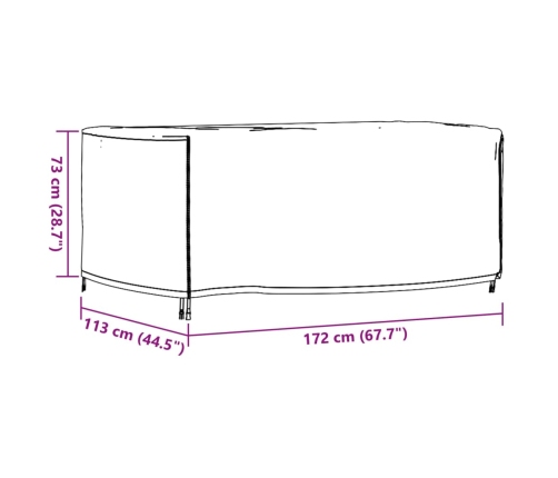 Cubiertas de muebles jardín 2uds impermeable 420D 172x113x73 cm