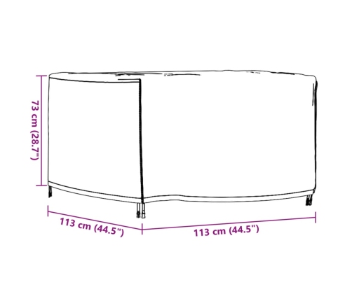 Cubiertas de muebles jardín 2uds impermeable 420D 113x113x73 cm