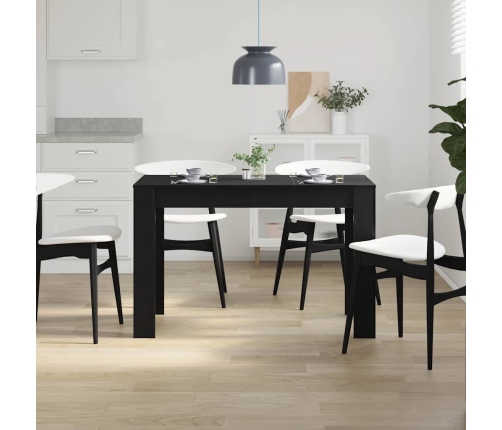 Mesa de comedor de madera ingeniería roble negro 120x60x76 cm