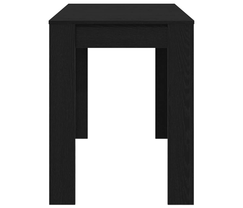 Mesa de comedor de madera ingeniería roble negro 120x60x76 cm