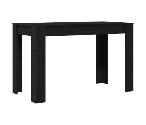 Mesa de comedor de madera ingeniería roble negro 120x60x76 cm