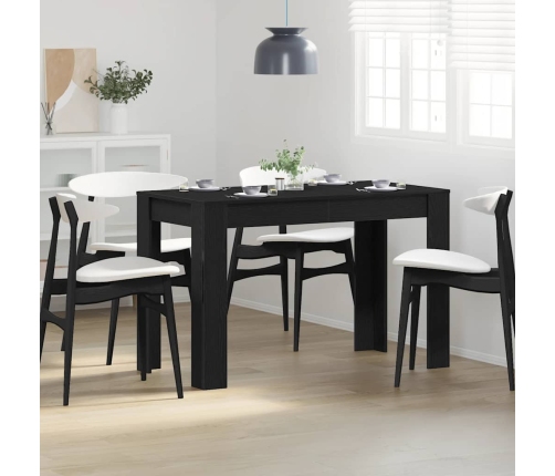 Mesa de comedor de madera ingeniería roble negro 120x60x76 cm