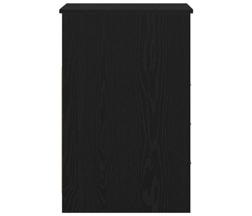 Cajonera de madera contrachapada roble negro 40x50x76 cm