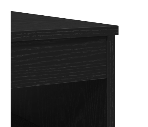 Cajonera de madera contrachapada roble negro 40x50x76 cm