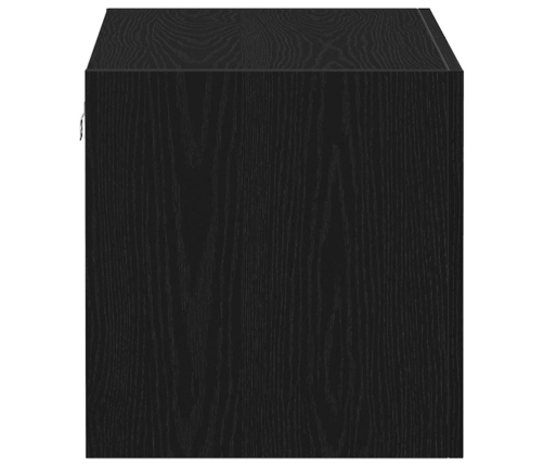 Armario de pared de madera ingeniería roble negro 80x39x40 cm