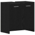 Mueble de baño para lavabo de madera de roble negro 60x33x60 cm