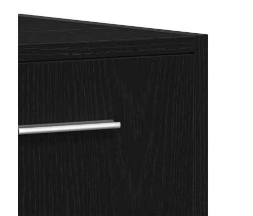 Mueble de baño para lavabo de madera de roble negro 60x33x60 cm