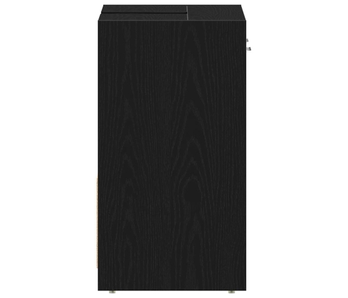 Mueble de baño para lavabo de madera de roble negro 60x33x60 cm