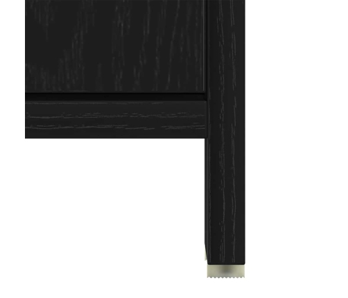 Mueble de baño para lavabo de madera de roble negro 60x33x60 cm