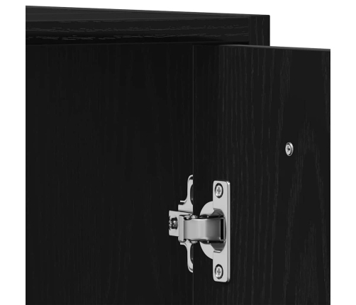 Mueble de baño para lavabo de madera de roble negro 60x33x60 cm