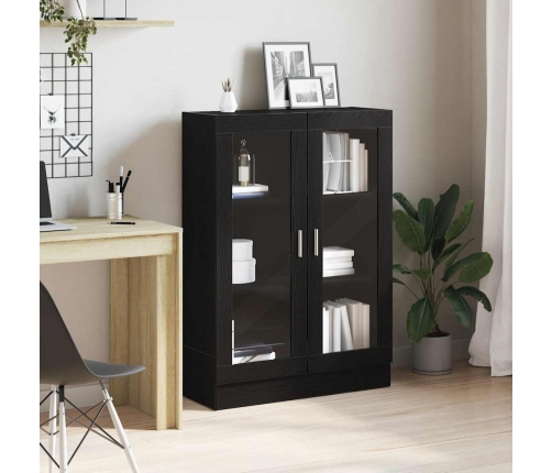 Librería de roble negro 82,5x30,5x115 cm Madera de ingeniería