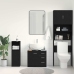 Mueble para lavabo de roble negro 63x30x54 cm