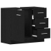 Mueble para lavabo de roble negro 63x30x54 cm