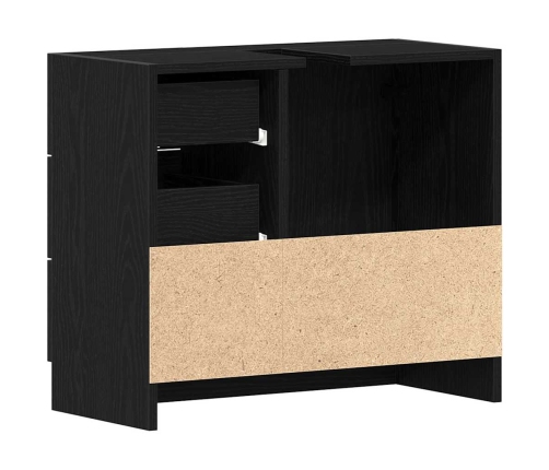 Mueble para lavabo de roble negro 63x30x54 cm