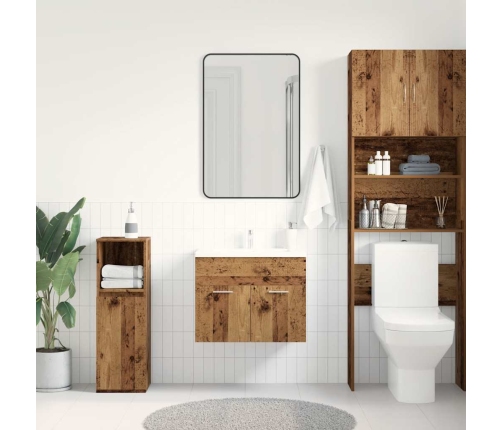 Mueble de baño para lavabo de madera antigua 60x38,5x46 cm