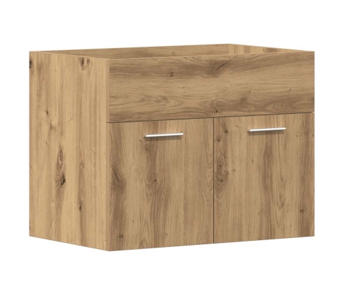 Mueble de lavabo de baño madera roble artisan 60x38,5x46 cm