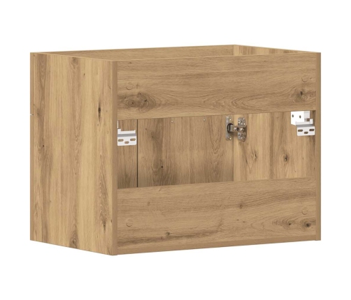 Mueble de lavabo de baño madera roble artisan 60x38,5x46 cm