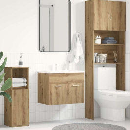 Mueble de lavabo de baño madera roble artisan 60x38,5x46 cm