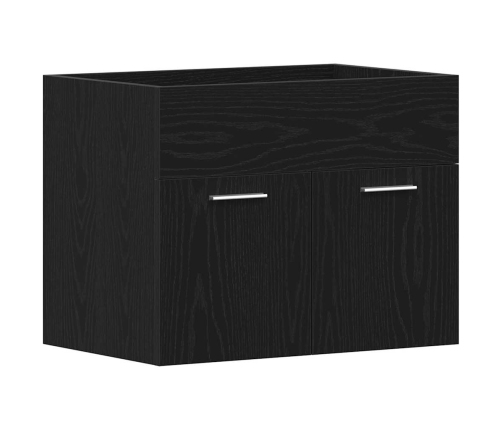 Mueble de baño para lavabo de roble negro 60x38,5x46 cm