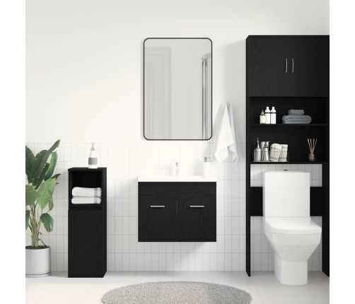 Mueble de baño para lavabo de roble negro 60x38,5x46 cm