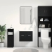 Mueble de baño para lavabo de roble negro 60x38,5x46 cm