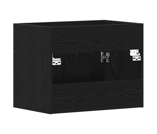 Mueble de baño para lavabo de roble negro 60x38,5x46 cm