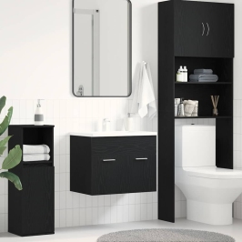 Mueble de baño para lavabo de roble negro 60x38,5x46 cm