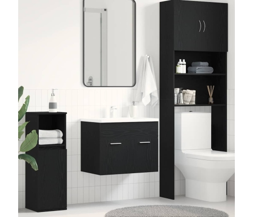 Mueble de baño para lavabo de roble negro 60x38,5x46 cm