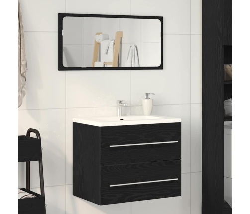 Mueble de baño para lavabo de roble negro 60x38,5x48 cm