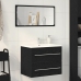 Mueble de baño para lavabo de roble negro 60x38,5x48 cm