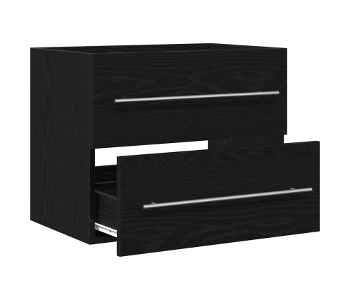 Mueble de baño para lavabo de roble negro 60x38,5x48 cm