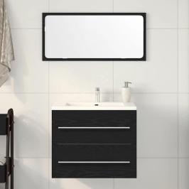 Mueble de baño para lavabo de roble negro 60x38,5x48 cm