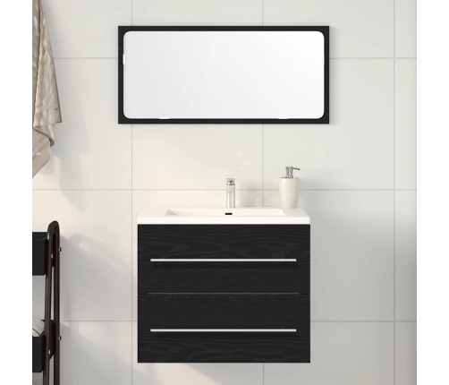 Mueble de baño para lavabo de roble negro 60x38,5x48 cm